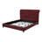 57-inch Upholstered Full Panel Bed Wine Red-965431236