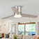 48" Figgs 3 - Blade LED Flush Mount Ceiling Fan with Remote Control and Light Kit Included