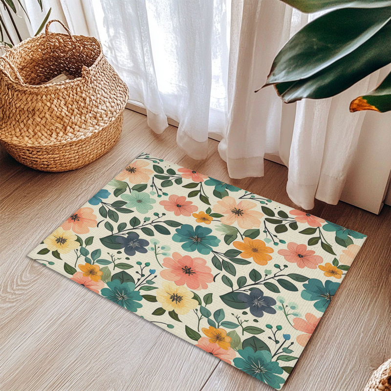 Flowering Spring Meadow Braided Rug, Rectangle 3' x 5'