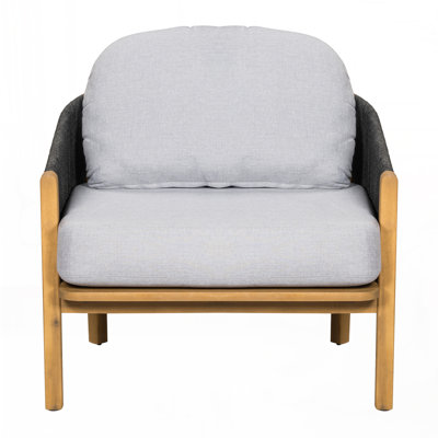 Fauteuil club d'extérieur en bois