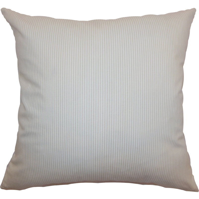 Quenilda Striped Feather Reversible Throw Pillow
