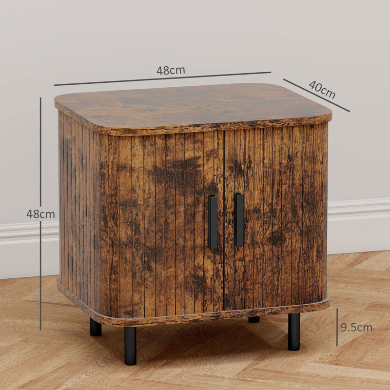48cm W Manufactured Wood Bedside Table