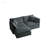 Chenille Two-Seater L-Shaped Sectional Sofa With Ottoman, Ideal For Small Living Spaces And Maximum Comfort-1635740761-1635740775