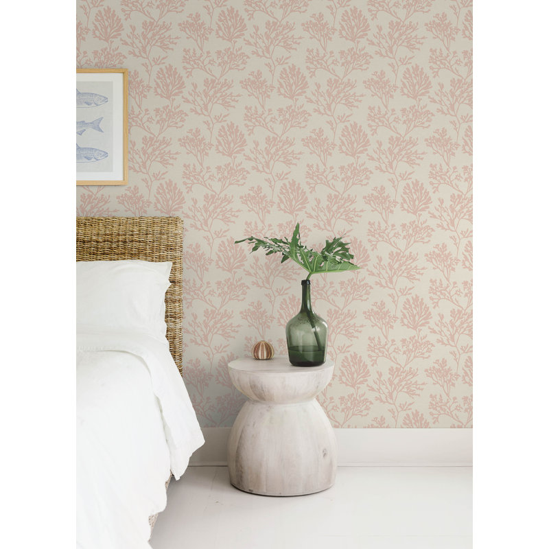 Tortuga Coral Weave Wallpaper, Pink