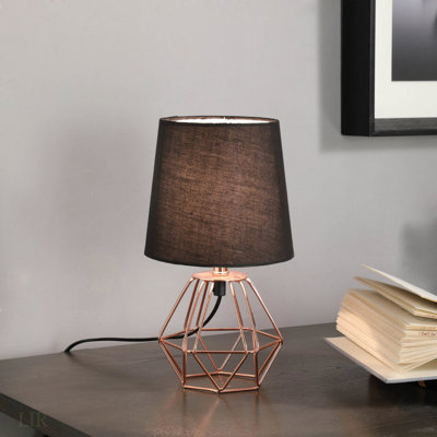 11.25" Copper Metal Table Lamp, Table Lamp