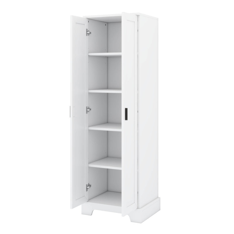 Armoire de rangement avec deux portes pour salle de bain, bureau, tablette réglable