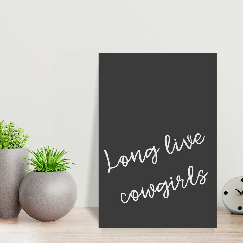 Long Live Cowgirls Bold Abstract Contemporary Wall Art Print 1 Piece Wrapped Canvas Wall Art, 45.72cm H x 30.48cm W
