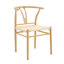 Ensemble de table de salle à manger 5 pièces en bois avec table ronde et 4 chaises-129508804