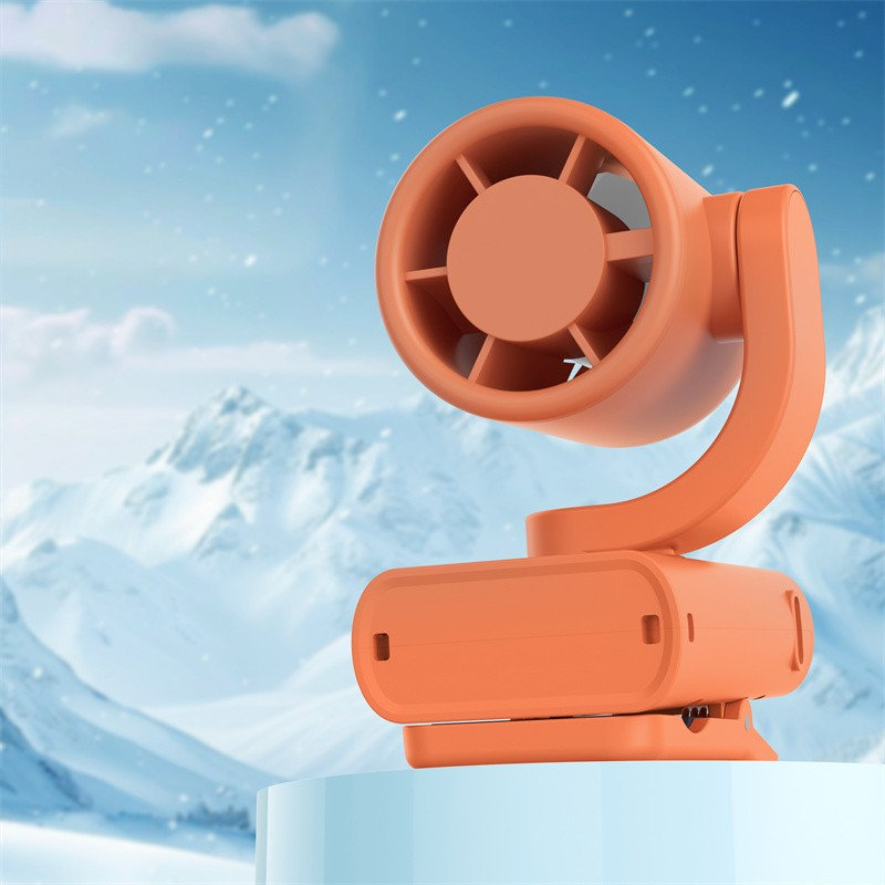 Pince à ventilateur à 5 vitesses avec une batterie 1200 mAh kbndieu, Orange