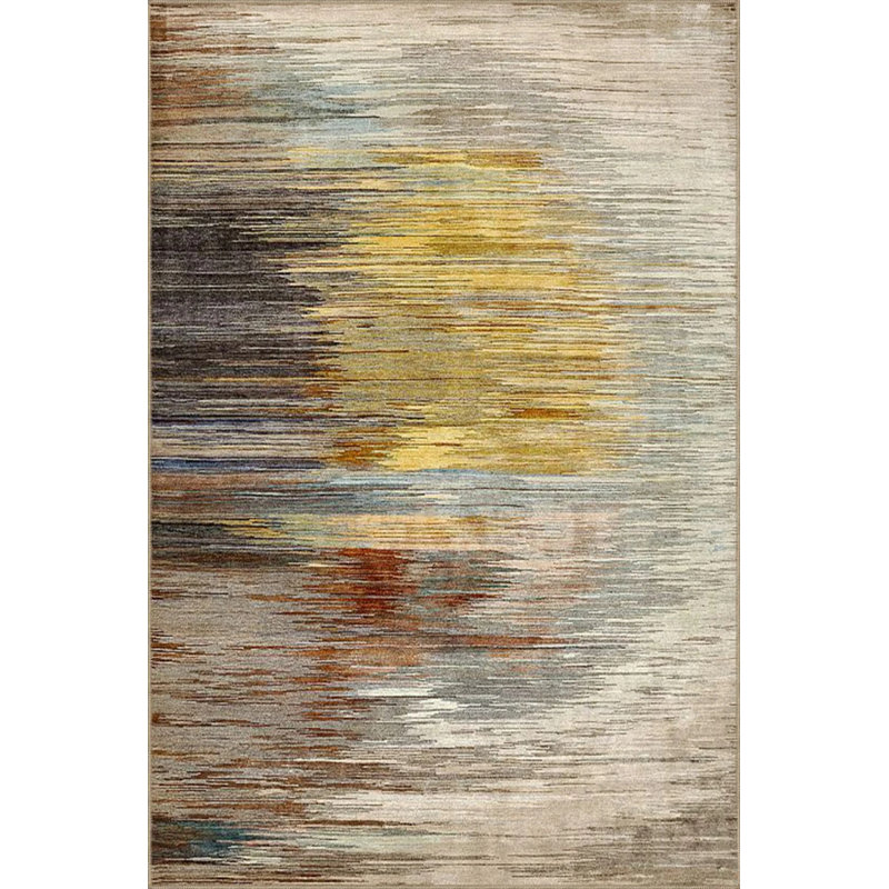 Tapis tissé décoratif rayé, Rectangle 4 pi 8 po x 6 pi 7 po