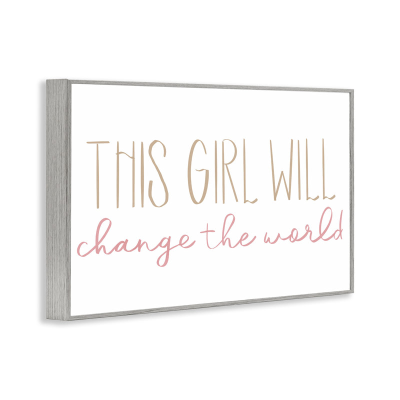 Change The World Framed Giclee Art by Sd Graphics Studio, Farmhouse Gray Framed Giclee, 16" H x 24" W