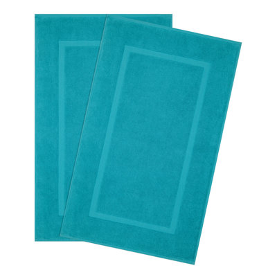 100% Cotton Bathmats for Bathroom, 2 Pack Soft Absorbent 20x34 inches Quick Drying Floor Mats