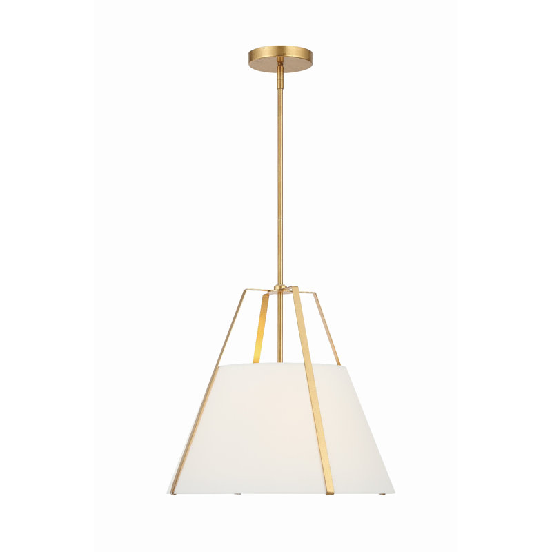 Luminaire suspendu tambour 3 lumières Altman, Or antique