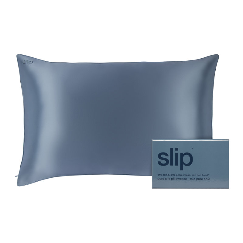 Slip Pure Silk Queen Pillowcase, Blue