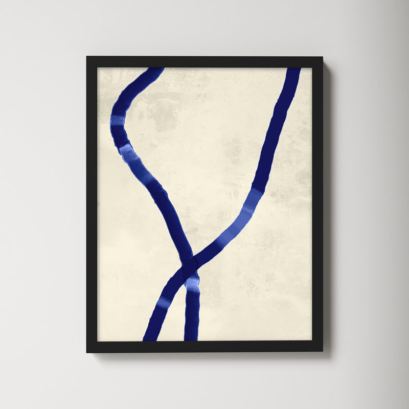 Blue Rope 1 by Jacques Pilon, 20" H x 16" W x 1.25" D, Black Framed