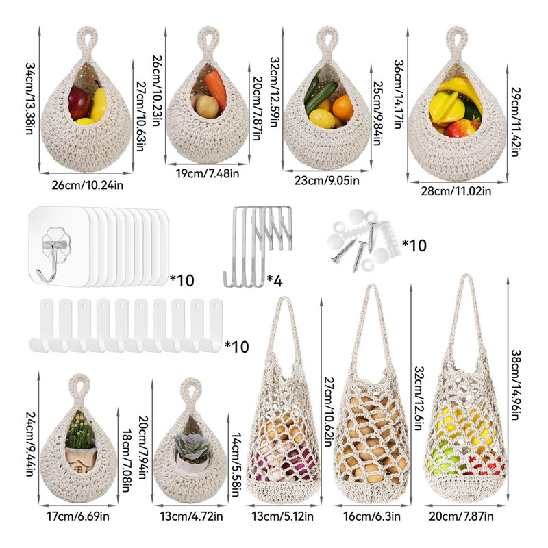 Withe Wall Organizer, White