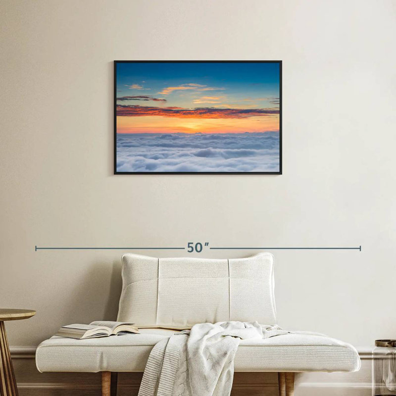 Sunscape Cloudscape, Cadre flottant noir, 31 po x 21 po