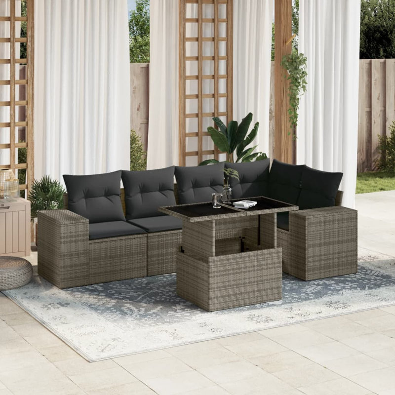 Ensemble de canapé de jardin Vidaxl gris