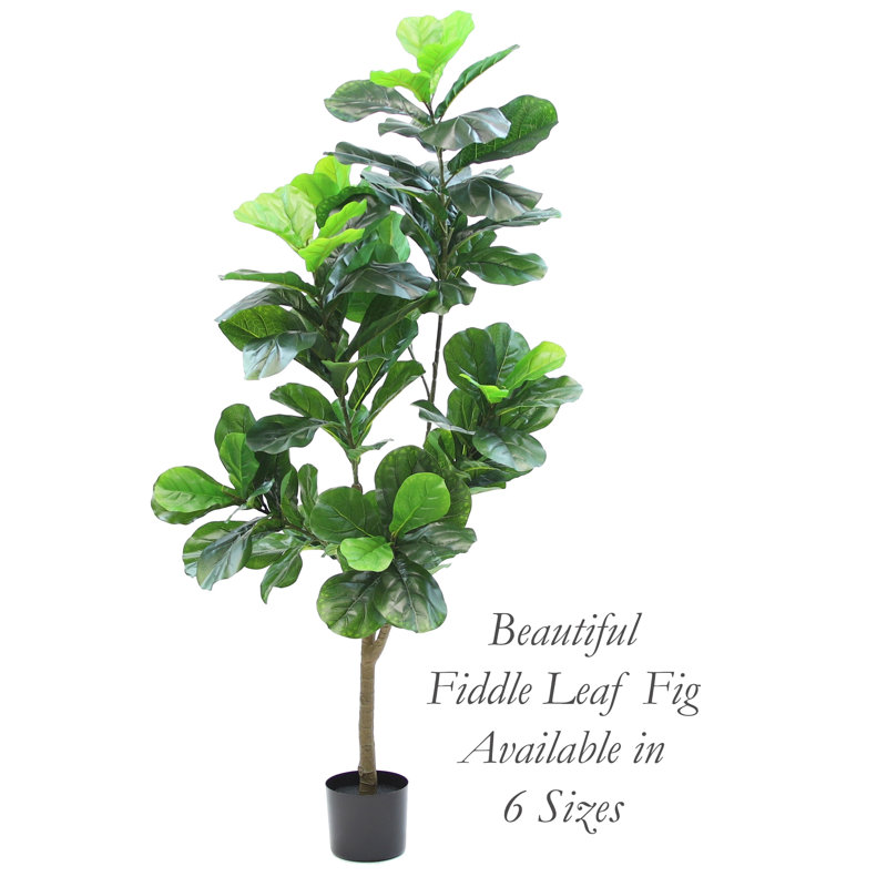 Figuier artificiel en pot, H 66 po x l 36 po x P 24 po
