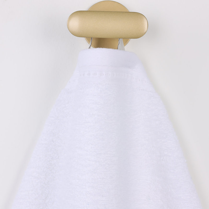 Essuie-mains mi-longs en coton gaufré texturé Honeycomb, Blanc