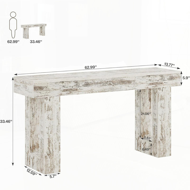Table d'appoint en bois, console moderne pour le salon