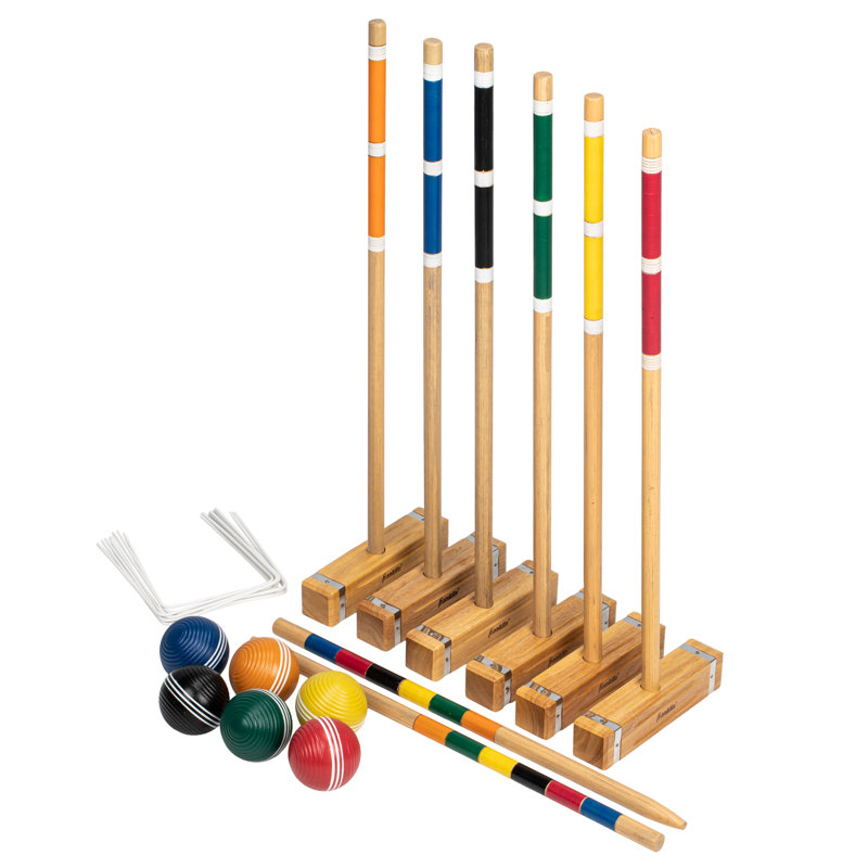 Jeu de croquet classique 23 pièces pour 6 joueurs