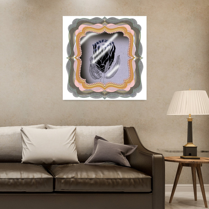 Art contemporain contemporain abstrait fantaisiste, H 32 po x l 32 po