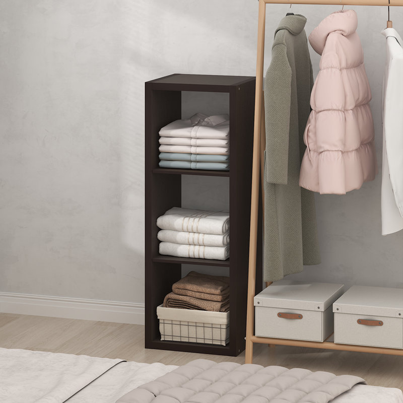 Heddy Manufactured Wood Shelving Unit, Dark Oak
