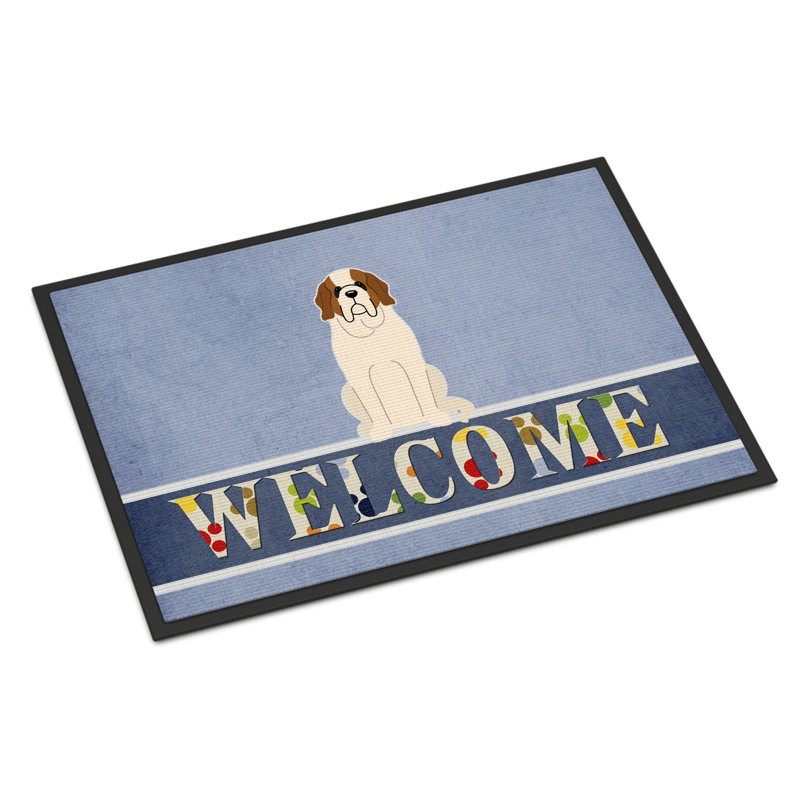 Bienvenue 27 po x 18 po tapis de porte extérieur antidérapant