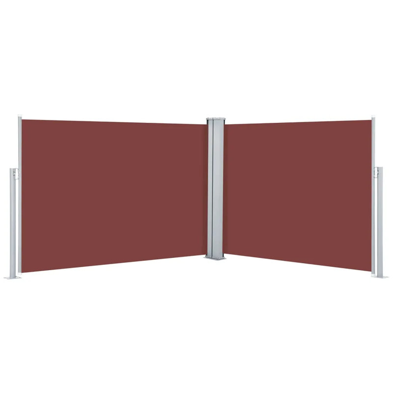 Dakota Fields 1000cm W x 0.285cm D Fabric Cover Motorised Retractable Side Awning, Brown, 120cm W x 1000cm D