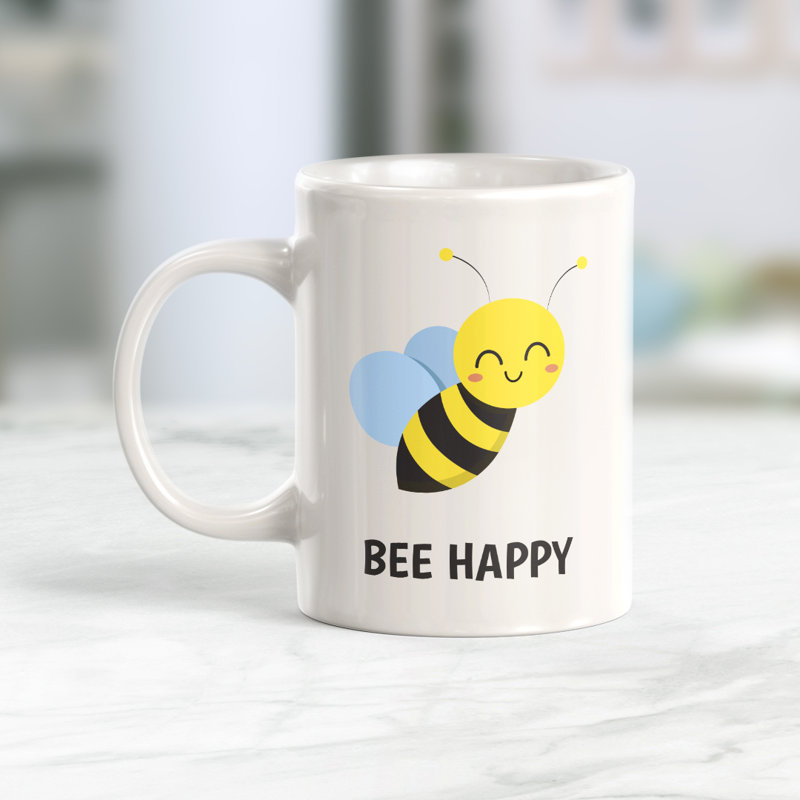 Tasse à café Bee Happy, 11 oz, Céramique