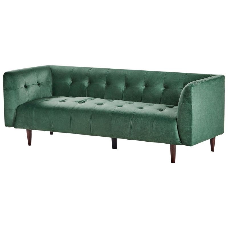 3 Seater Fabric Sofa BYSKE, Green Polyester