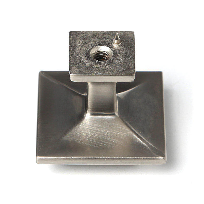 Millenium Square Knob, 1.25" H x 1.25" W x 1" D, Satin Nickel