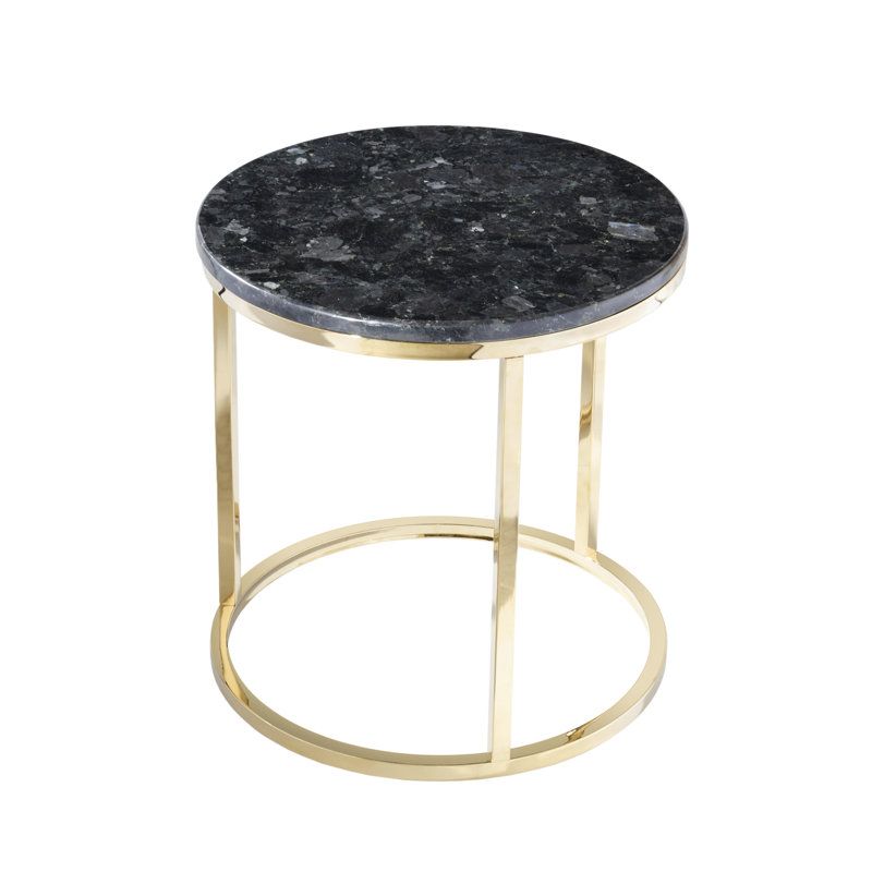 Imel Frame End Table, Shiny gold, Shiny Gold