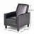 Black Fax Leather Push Back Chair For Elegant Home Décor