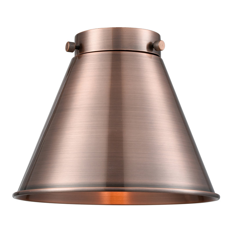 Luminaire suspendu en forme de cloche à 1 lumière Rouvin, Cuivre antique, Cuivre antique