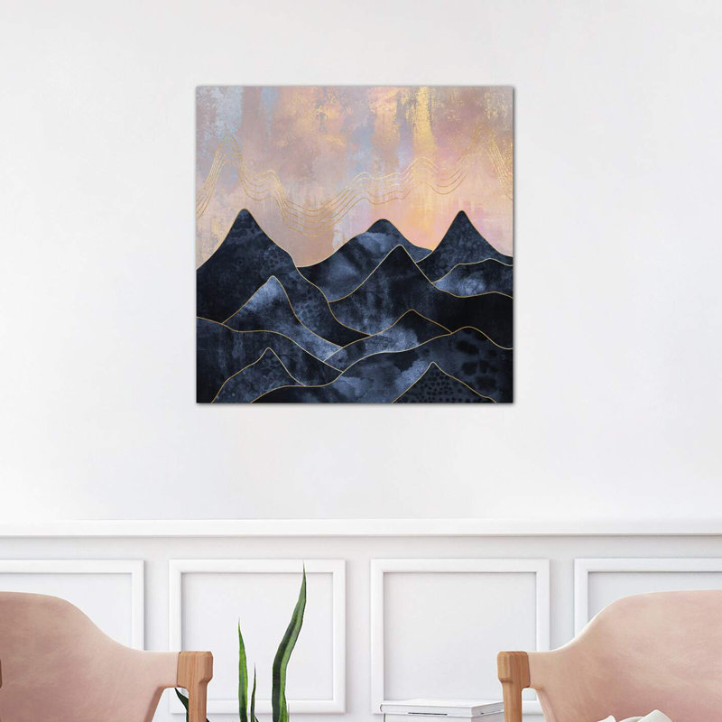 Mountainscape I - Print on Canvas, Wrapped Canvas, 66.04 cm H x 66.04 cm W x 1.91 cm D