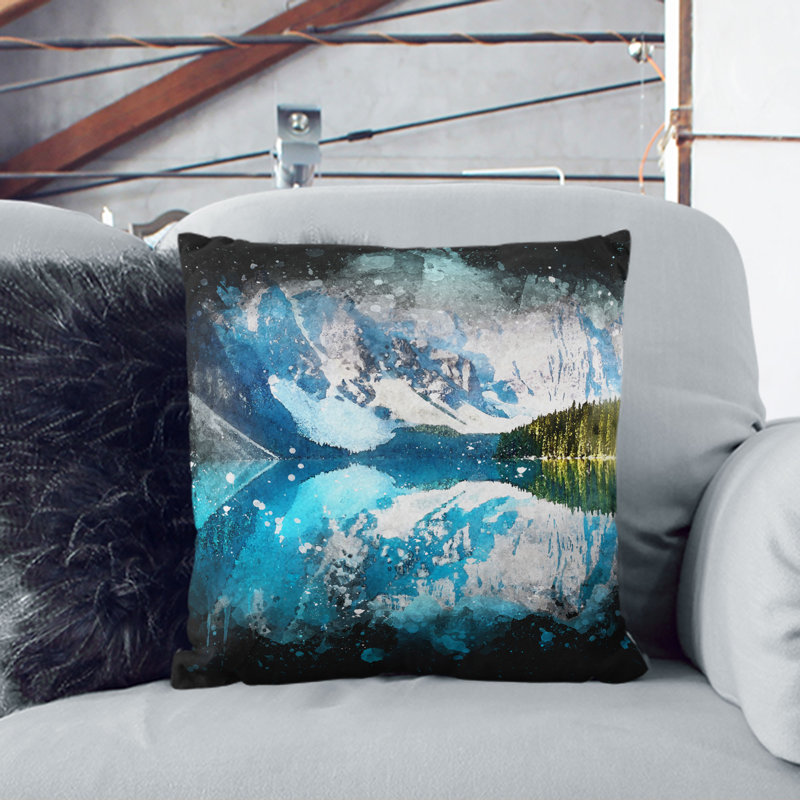 Square Cushion, Black, 40cm H x 40cm W x 15cm D