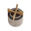 Ensemble de 2 jardinières en métal brun clair avec supports pour décoration intérieure et extérieure
