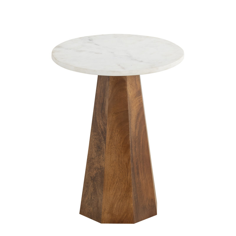 Aaleeyah Natural Wood Side Table