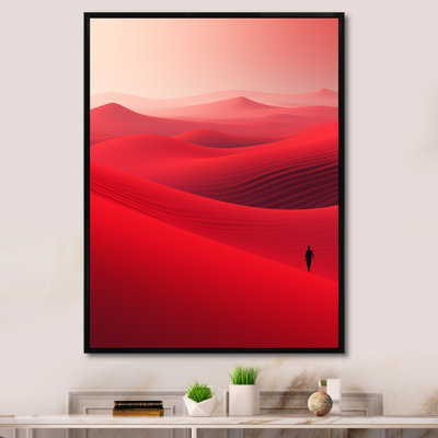 Man Solitude In Arid Red Desert III - Desert Wall Art