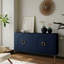 Armoire de rangement moderne à 4 portes en bois laqué moderne pour le salon, le vestibule, le couloir, le bureau, la cuisine et la salle à manger