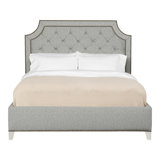 Audrey/Asher Queen Tufted Upholstered Low Profile Panel Bed