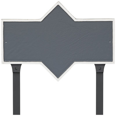 Plaque d'adresse rectangulaire avec piquet de jardin Piedmont