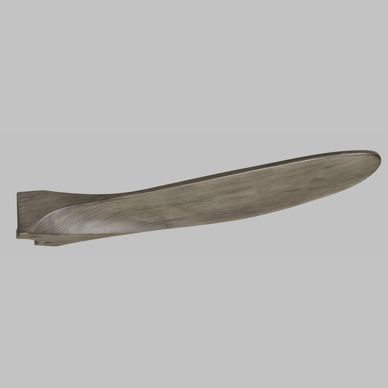 Maverick Downrod Ceiling Fan, Aged Pewter with Light Grey Weathered Oak Blades, 52 inches