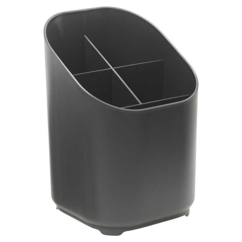 Lianys Plastic Utensil Crock, Grey