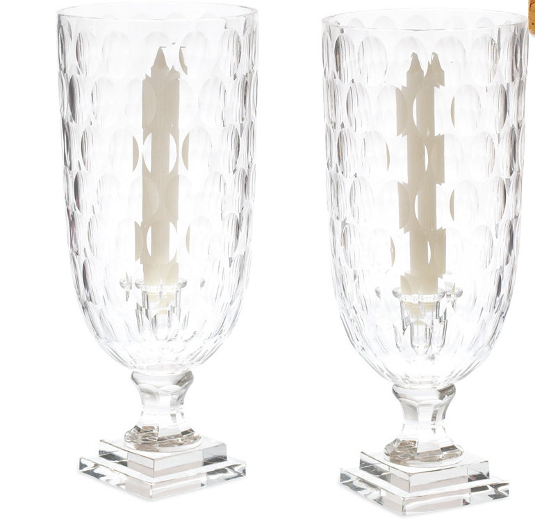 16.5'' H Glass Tabletop Hurricane