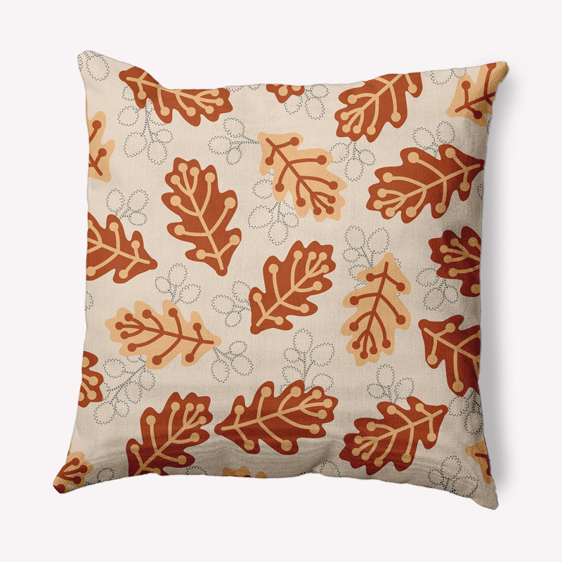 Coussin décoratif intérieur / extérieur en polyester Polyfill, 18 po x 18 po, Terre de Sienne