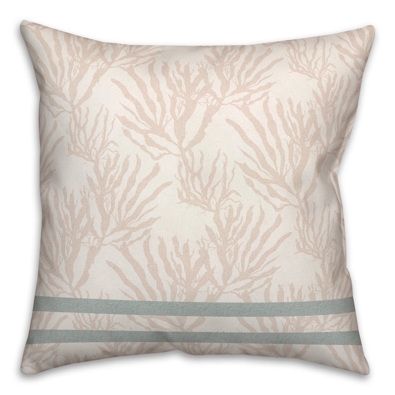 Striped Reversible Throw Pillow, Pink
