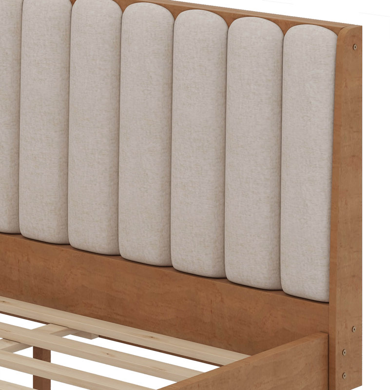 Haut cadre de lit avec tête de lit tapissier, Grand lit